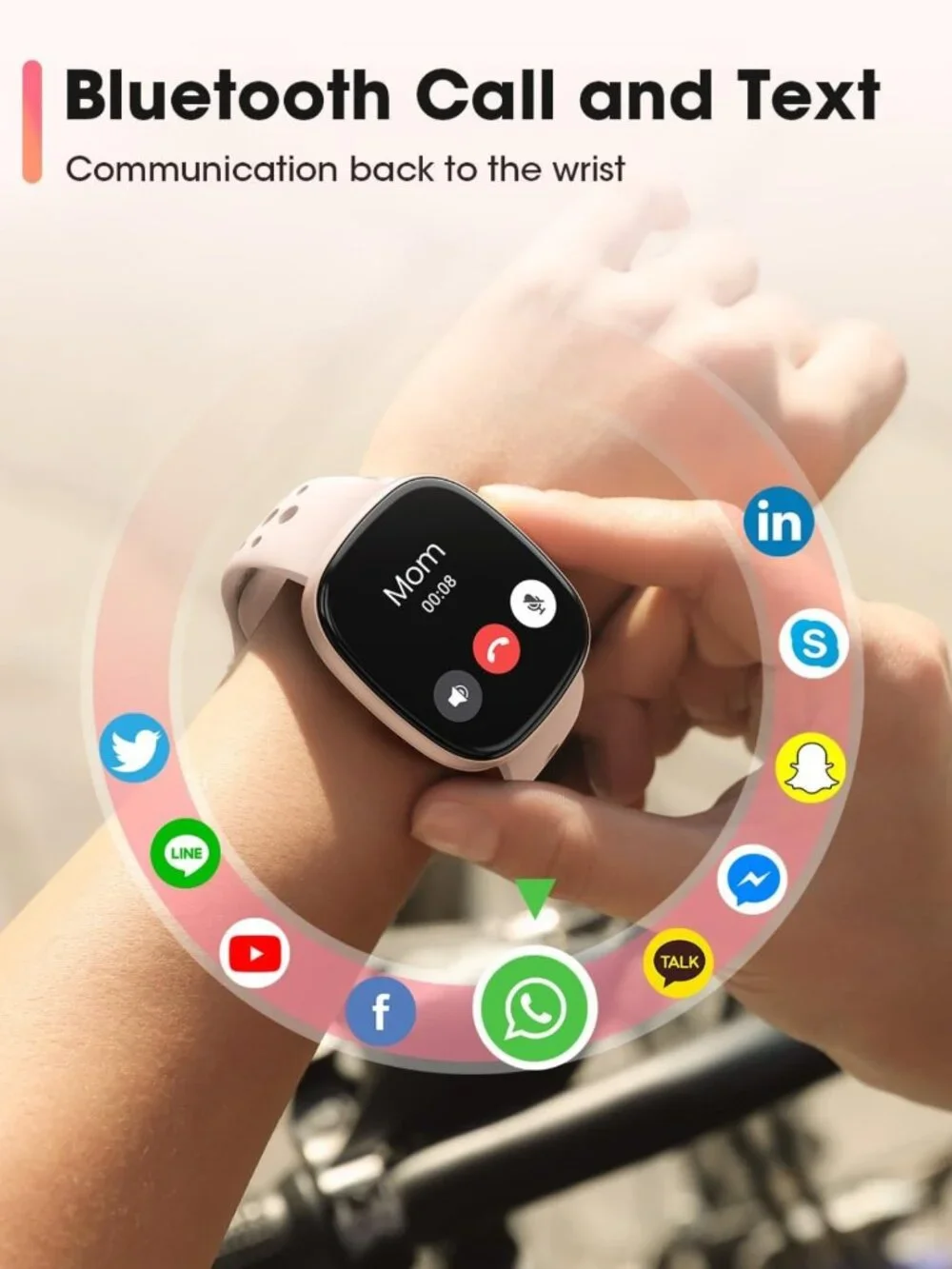 Fitness Smartwatch for Men & Women: 1.83” Tracker, Bluetooth Call, Heart Rate